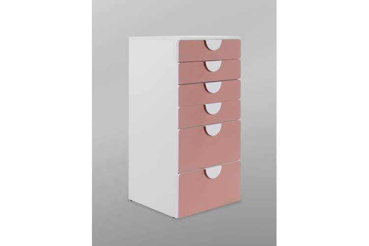 СТУВА / ПИКСИ комод 6 ящиков 60x57x123, мечтательный пион
