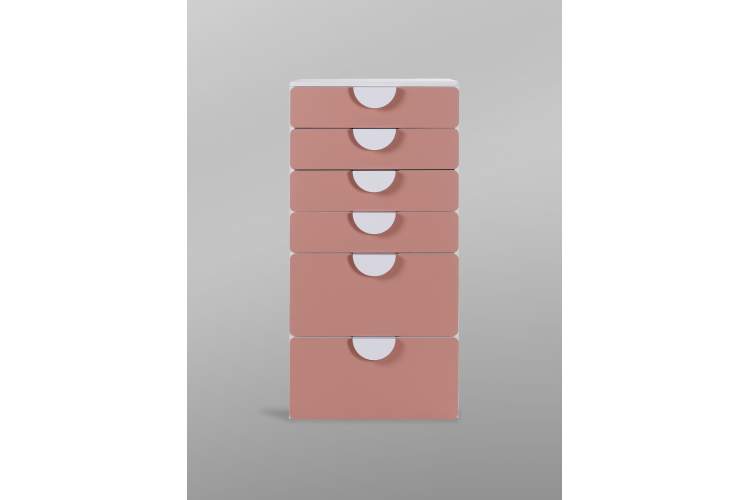 СТУВА / ПИКСИ комод 6 ящиков 60x57x123, мечтательный пион-1