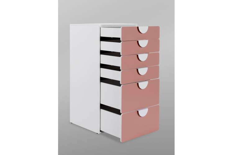 СТУВА / ПИКСИ комод 6 ящиков 60x57x123, мечтательный пион-8