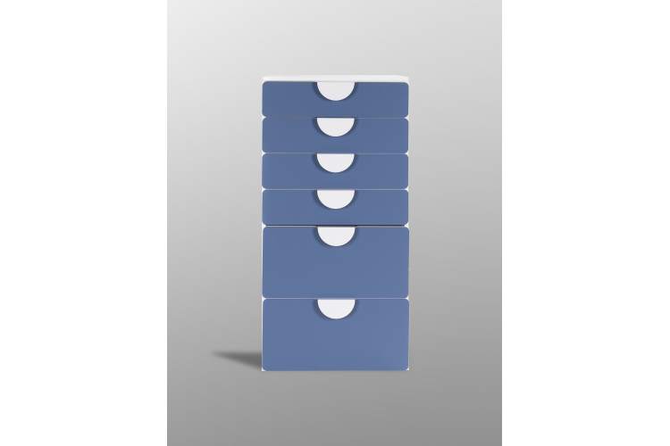 Комод СТУВА / ПИКСИ 6 ящиков 60x57x123, озорной василек-1