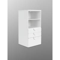 СТУВА / ПИКСИ стеллаж с 3 ящиками 60x57x123, робкий подснежник ИКЕА