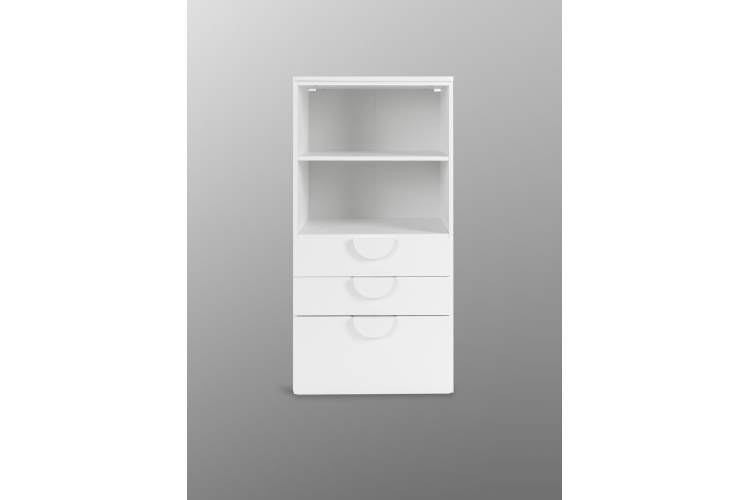 СТУВА / ПИКСИ стеллаж с 3 ящиками 60x57x123, робкий подснежник-1