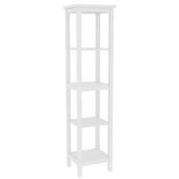 Стеллаж 420 Кантри, массив сосны, цвет белый