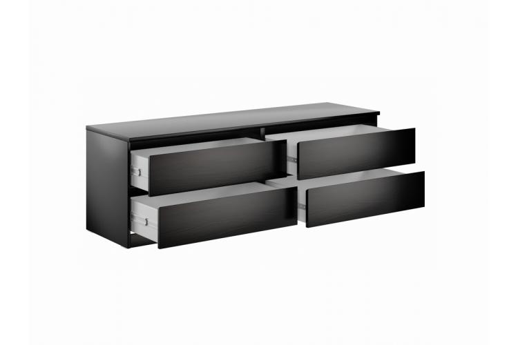 9.05.02.030.5 MALTA комод 4 ящика без доводчиков 160х54 Дуб Венге RU-1