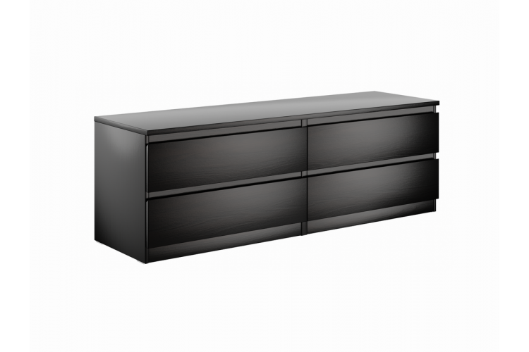 9.05.02.030.5 MALTA комод 4 ящика без доводчиков 160х54 Дуб Венге RU