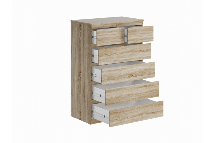 9.05.02.100.3 MALTA комод 4+2 ящика без доводчиков 80х121 сонома RU-1