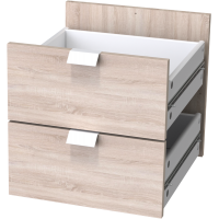 Дверца каллакс фора 4.3 с задней стенкой в комплекте для открытого стеллажа, цвет дуб беленый