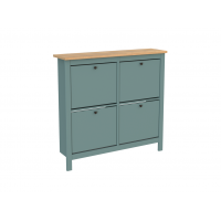 2.08.10.180.16 САГА тумба для обуви 113х108 темно-бирюзовая/ясень 2.08.10.180.16 САГА тумба для обуви 113х108 темно-бирюзовая/ясень