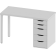Стол письменный АЛЕКС Ингар белый,120x75, с одной тумбой