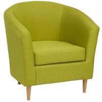 Кресло для отдыха Тульста / Тунне Twist жёлто-зелёное, ткань рогожка