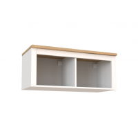2.08.17.140.14 САГА полка навесная 2 секции белая/ясень