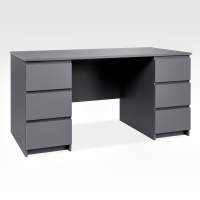 2.03.06.040.4 КАСТОР стол письменный 6 ящиков 151х65 RU серый