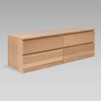 S01729 Варма Прайм 4Д комод 160x55x48 шпон дуб беленый