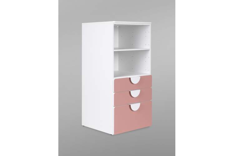СТУВА / ПИКСИ стеллаж с 3 ящиками 60x57x123, мечтательный пион