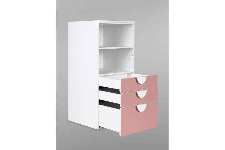 СТУВА / ПИКСИ стеллаж с 3 ящиками 60x57x123, мечтательный пион-8