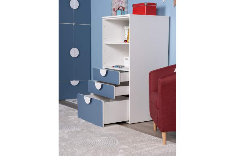 СТУВА / ПИКСИ стеллаж с 3 ящиками 60x57x123, озорной василек-5