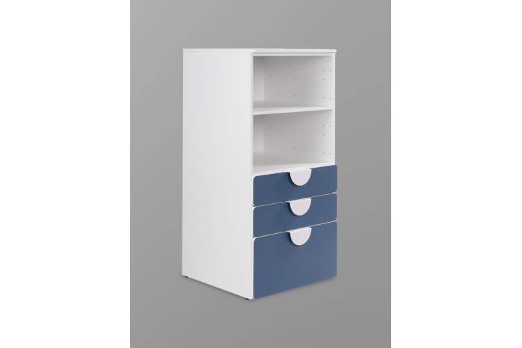 СТУВА / ПИКСИ стеллаж с 3 ящиками 60x57x123, озорной василек
