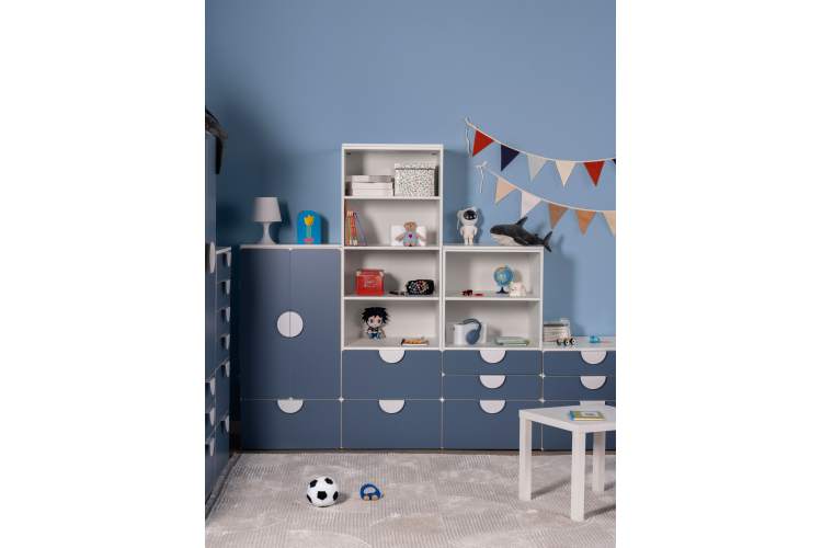 СТУВА / ПИКСИ стеллаж с 3 ящиками 60x57x123, озорной василек-7