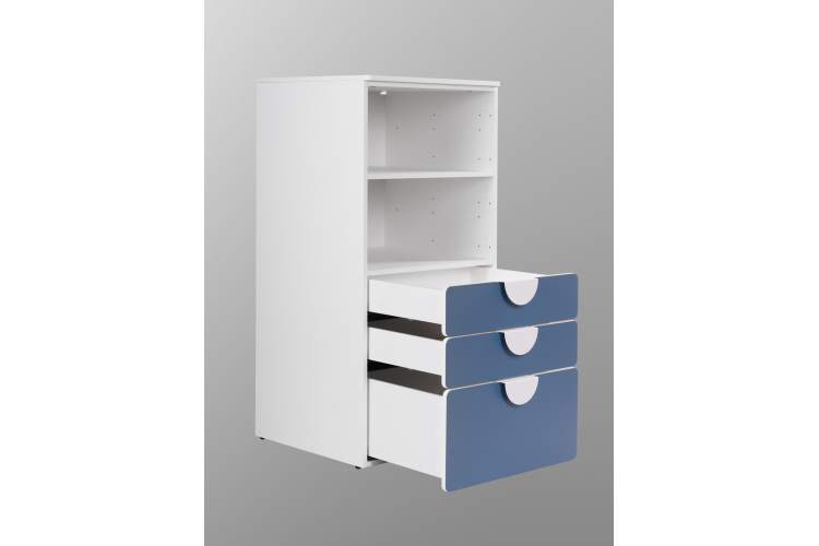 СТУВА / ПИКСИ стеллаж с 3 ящиками 60x57x123, озорной василек-8
