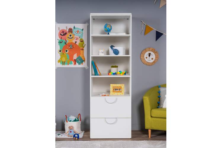 СТУВА / ПИКСИ стеллаж с 2 ящиками 60x57x183, робкий подснежник-3