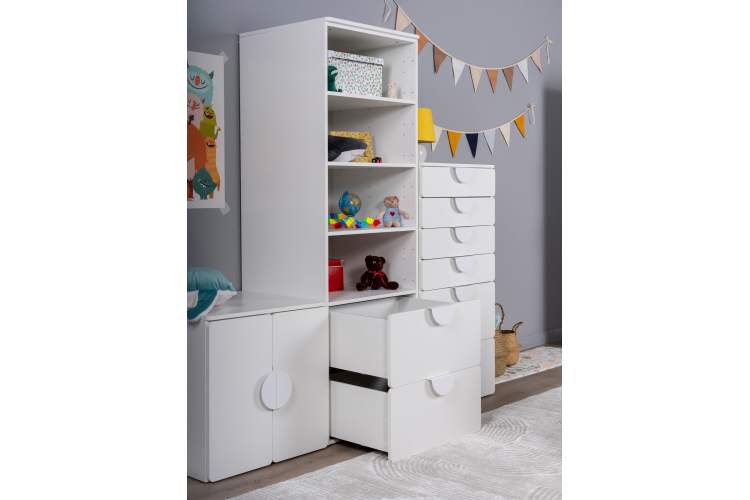 СТУВА / ПИКСИ стеллаж с 2 ящиками 60x57x183, робкий подснежник-5