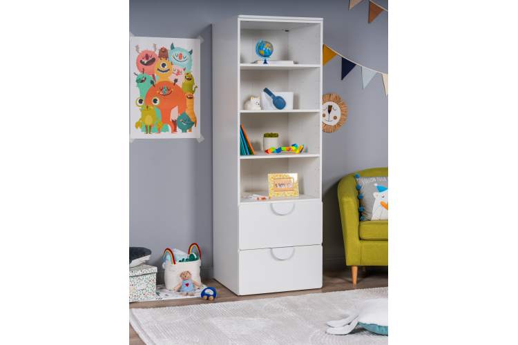 СТУВА / ПИКСИ стеллаж с 2 ящиками 60x57x183, робкий подснежник-4