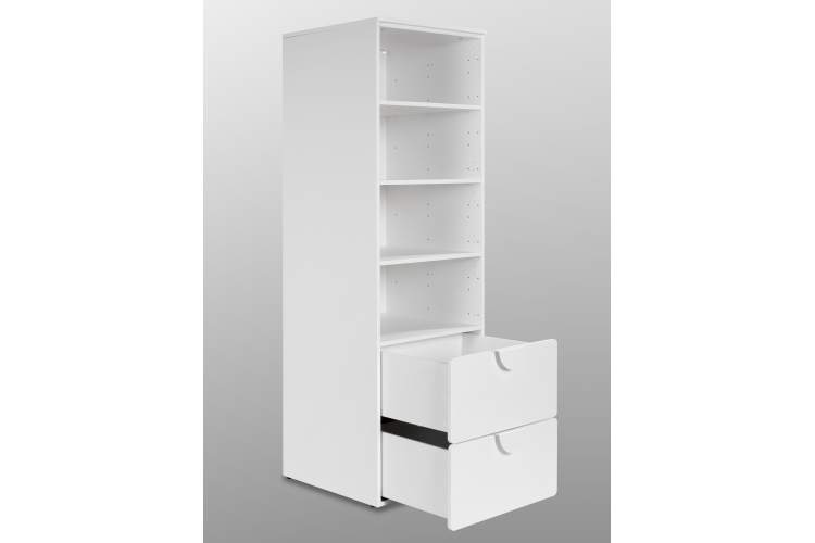 СТУВА / ПИКСИ стеллаж с 2 ящиками 60x57x183, робкий подснежник-8