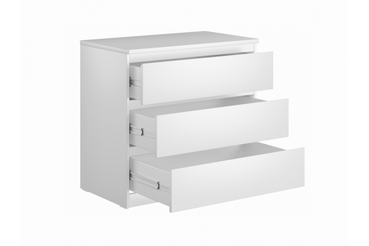 9.05.02.040.1 MALTA комод 3 ящика без доводчиков 80х76 белый RU-1