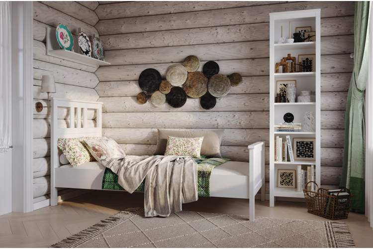 Стеллаж 490 «Кантри» арт.410325002300 /Белый лак/-3