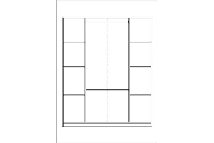 2.02.01.092.5 СИРИУС шкаф комбинированный "4 двери и 2 ящика Дуб Венге RU (с 2 зеркалами)"-2