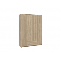 BRIMNES / СИРИУС шкаф четырехдверный с одним выдвижным ящиком и зеркалом, цвет Дуб Сонома