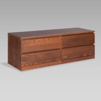 S01736 Варма Прайм 4Д комод 160x55x48 шпон ясень, коричневый