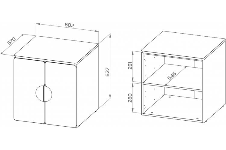 СТУВА / ПИКСИ шкаф распашной с 2 дверьми 60x57x63, робкий подснежник-2