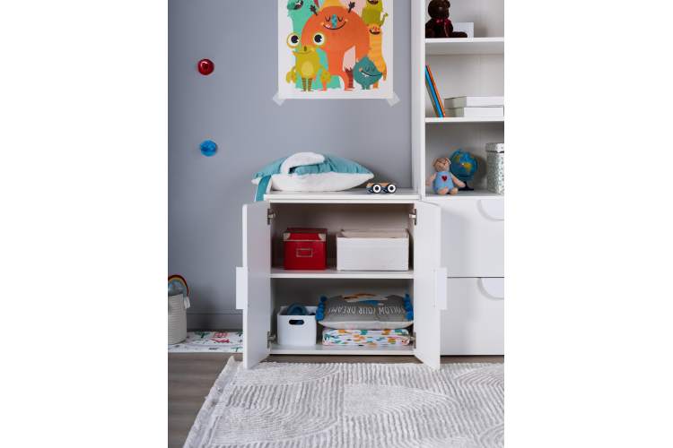 СТУВА / ПИКСИ шкаф распашной с 2 дверьми 60x57x63, робкий подснежник-5