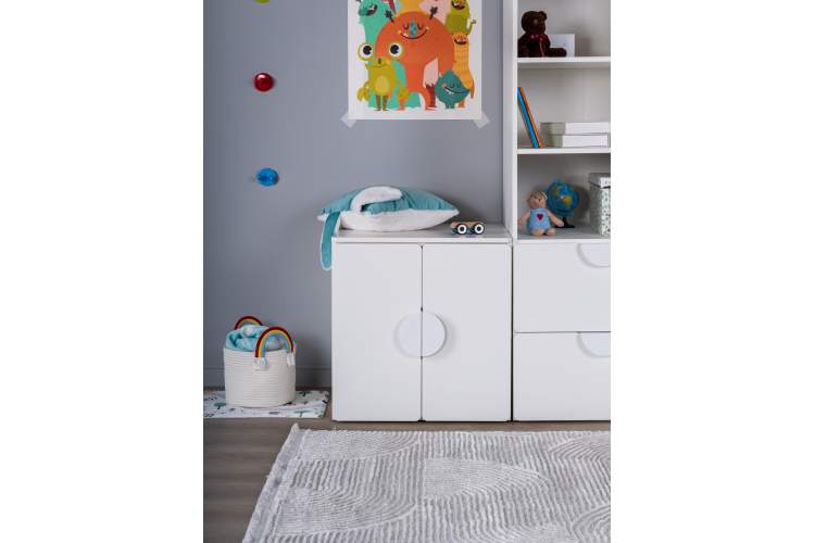 СТУВА / ПИКСИ шкаф распашной с 2 дверьми 60x57x63, робкий подснежник-6