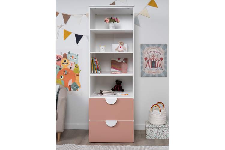 СТУВА / ПИКСИ стеллаж с 2 ящиками 60x57x183, мечтательный пион-3