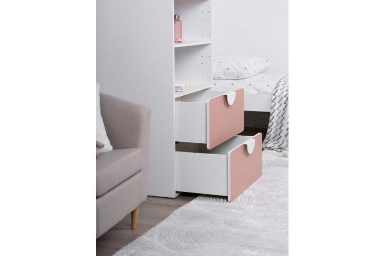 СТУВА / ПИКСИ стеллаж с 2 ящиками 60x57x183, мечтательный пион-6