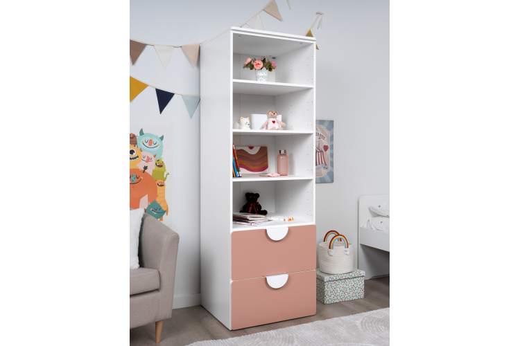 СТУВА / ПИКСИ стеллаж с 2 ящиками 60x57x183, мечтательный пион-4