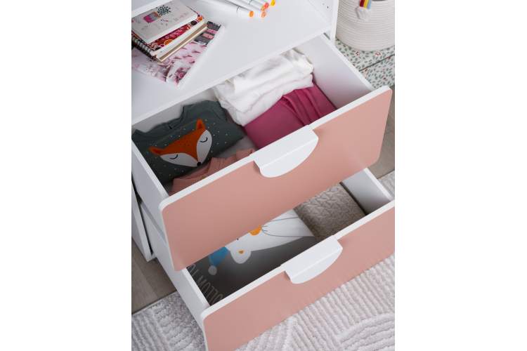 СТУВА / ПИКСИ стеллаж с 2 ящиками 60x57x183, мечтательный пион-7