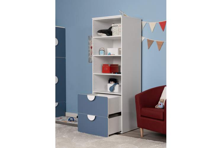 СТУВА / ПИКСИ стеллаж с 2 ящиками 60x57x183, озорной василек-5