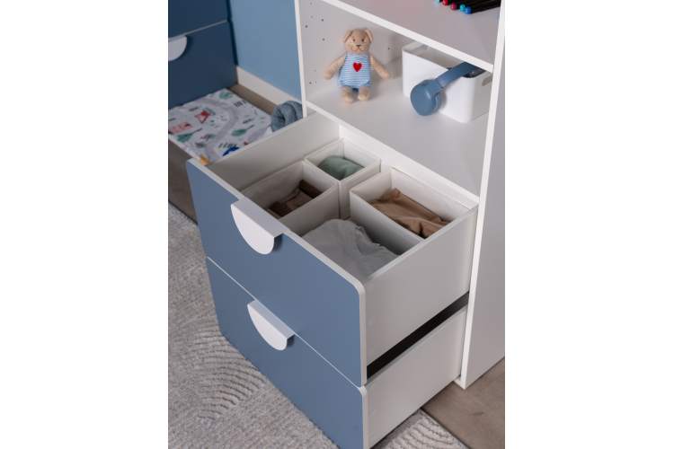 СТУВА / ПИКСИ стеллаж с 2 ящиками 60x57x183, озорной василек-6