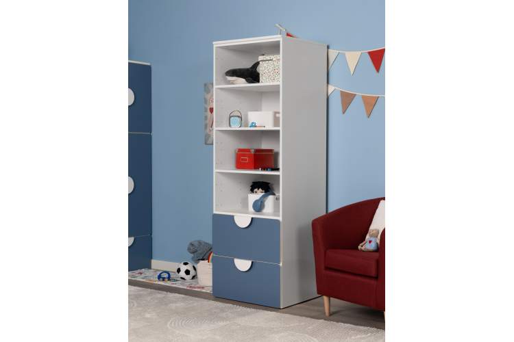 СТУВА / ПИКСИ стеллаж с 2 ящиками 60x57x183, озорной василек-4