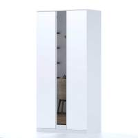 Шкаф МАЛЬМ распашной с зеркалом 222х105х57, белый