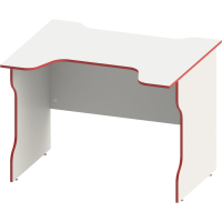 Стол компьютерный ВАРДИГ K2 100x82, белый/красный Стол компьютерный ВАРДИГ K2 100x82, белый/красный