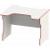Стол компьютерный ВАРДИГ K2 100x82, белый/красный
