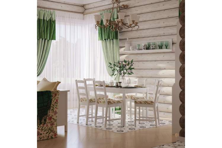 Стол обеденный 1180х740 «Вествик» арт.414155002300 /Белый лак/-3