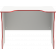 Стол компьютерный ВАРДИГ K2 100x82, белый/красный