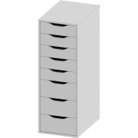 Тумба Alex Ингар белый высокий с пятью выдвижными ящиками Тумба Alex Ингар белый высокий с пятью выдвижными ящиками