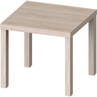 Журнальный стол Энкель 50, тамбурат, цвет дуб беленый ИКЕА (IKEA)