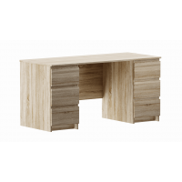 Стол КАСТОР письменный двухтумбовый с шестью ящиками, цвет Дуб Сонома Стол КАСТОР письменный двухтумбовый с шестью ящиками, цвет Дуб Сонома